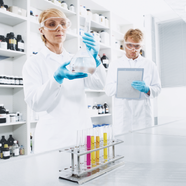 Two scientists in a lab Two scientists in a lab