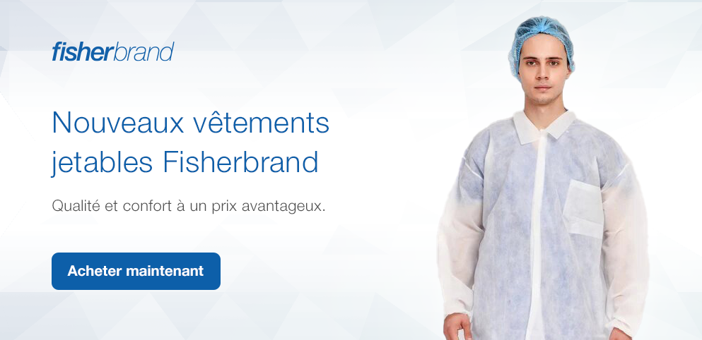 Fisherbrand™ Blouse de laboratoire jetable en polypropylène de classe I Fisherbrand™ Blouse de laboratoire jetable en polypropylène de classe I